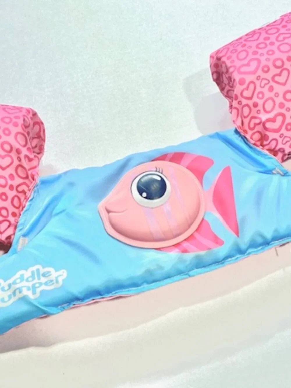Stearns Puddle Jumper Kids Life Jacket Floatie Fish & Hearts Pink Blue 30-50lbs